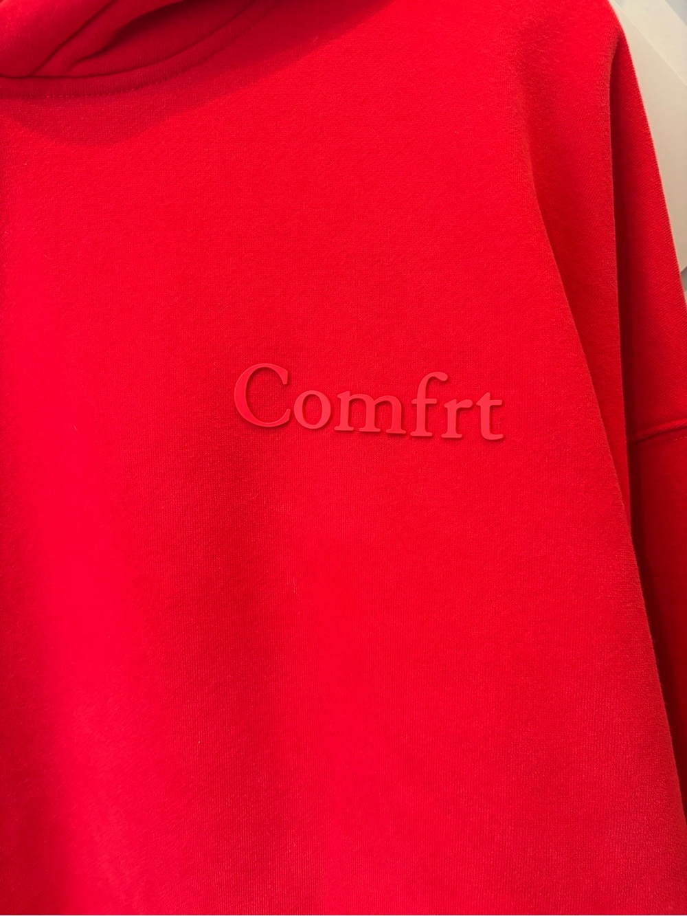 Red 'Comfrt' Hoodie XXL Comfort Sweatshirt - Picture 3 of 4